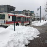 bus in snow