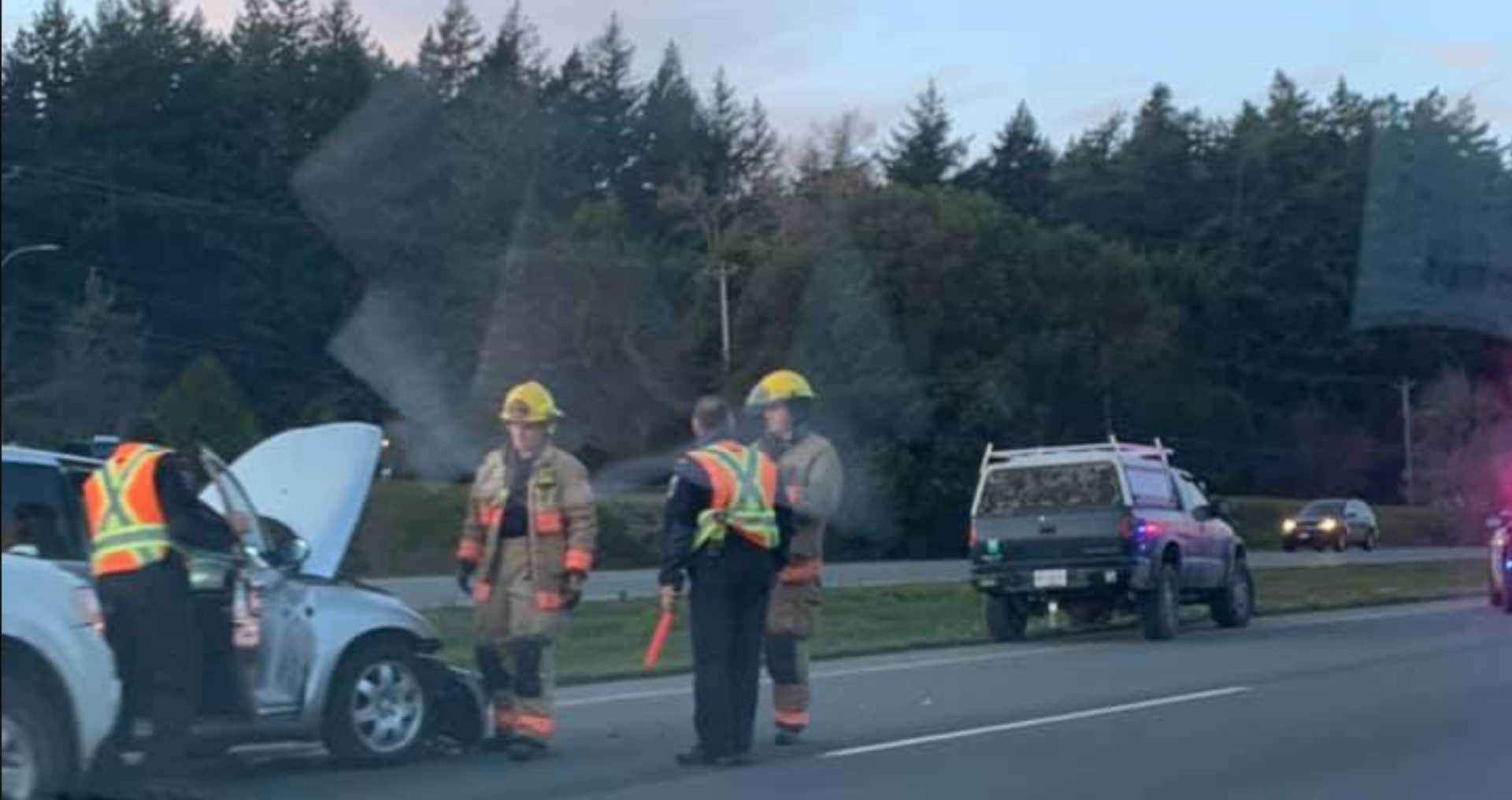 Traffic reduced to one lane on Pat Bay Highway due to vehicle incident