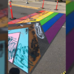 Colwood school crosswalk vandalized.fw