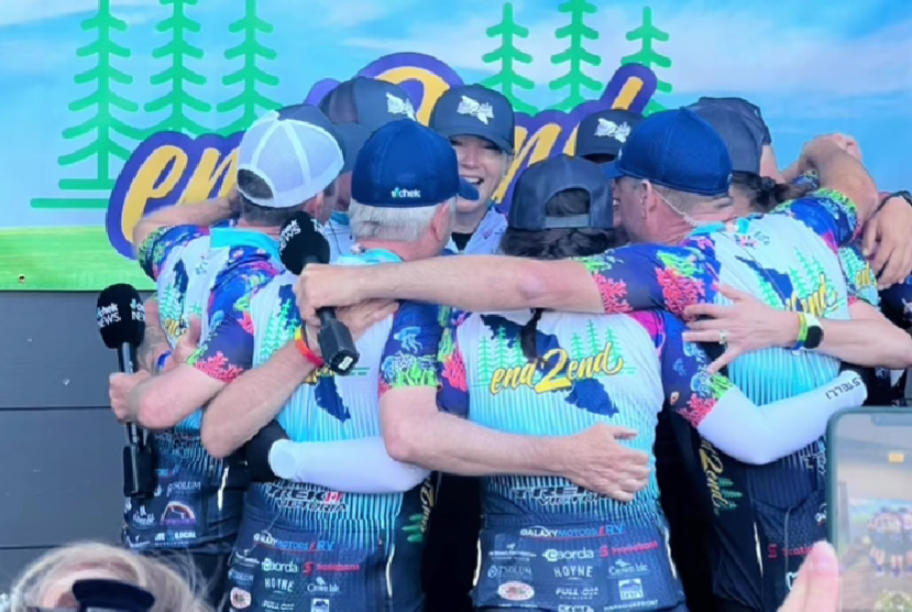 Vancouver Island's End2End cycling relay more than doubles fundraising record