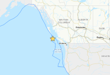 Magnitude 4.2 earthquake strikes off northern Vancouver Island