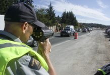 Traffic safety blitz held on Trans-Canada Highway near Helmcken Road exit